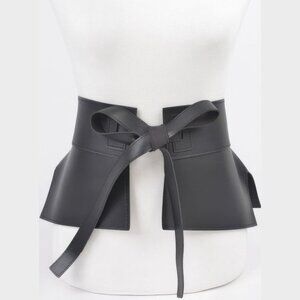 Faux Leather Skirt Belt